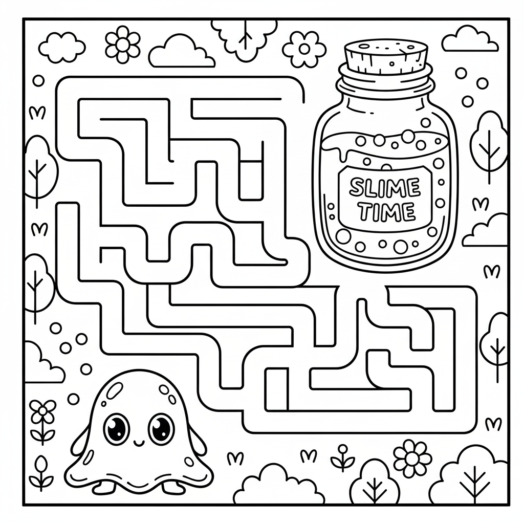 Slime Colouring Book